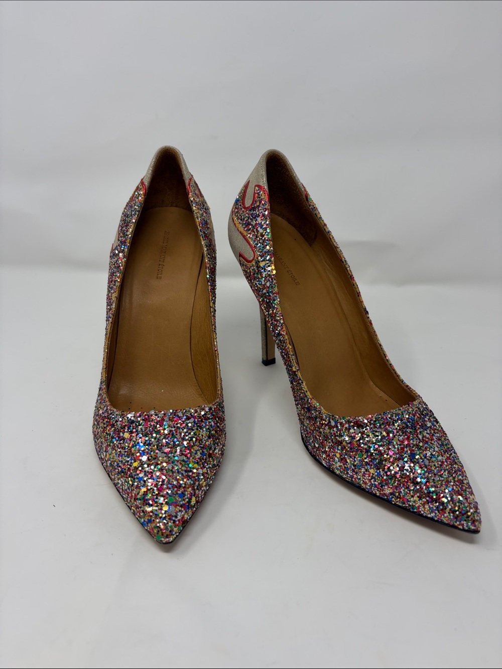 Isabel Marant E’Toile Sparkling Multicolor Glitter Pointed Pumps Size 9